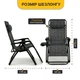 Комфортное кресло-шезлонг LEOBRO Zero Gravity Dark Grey (LB-ZGC-F1-DGR) - изображение 2