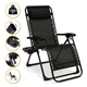 Кресло-шезлонг для релакса LEOBRO Zero Gravity Premium Black (LB-ZGC-G2-BLK) - зображення 1