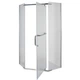 Душова кабіна BRAVO RABA N90FS 90x90x185 см, п'ятикутна, без піддона, сатиновий профіль, матове скло 6 мм - зображення 3