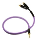 Інтерфейсний кабель MiniJack 3.5mm-2хRCA Melodika MDMJ2-R05 Purple Cable 0.5m - зображення 2