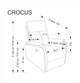 Розкладне крісло Halmar Crocus Бежеве (V-CH-CROCUS-FOT-BEŻOWY) (5905248136359) - зображення 13
