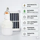 Сонячний ліхтар 50W портативний LED з сонячною панеллю та SOS, підвісний аварійний ліхтар для дому, дачі, кемпінгу, риболовлі - зображення 2