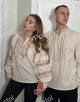 Парна вишиванка чоловіча та жіночі XL бежева - зображення 1