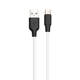 Кабель USB Hoco X21 Plus Silicone USB - Type C 2m Черно-Белый - изображение 1