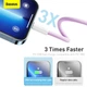 Кабель BASEUS Type-C to Lightning Dynamic Series Fast Charging Data Cable |1m, 20W| (CALD000003) blue - изображение 6