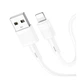 Кабель USB Hoco X83 USB - Lightning PVC матеріал, струм до 2.4A 1.0м/3.28ft для заряджання та передачі даних USB на Apple White - зображення 1