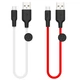 Кабель USB Hoco X21 Plus Silicone Micro 0.25m Чорно-Червоний - зображення 2