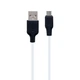Кабель USB Hoco X21 Plus Silicone USB - Micro USB 1m Чорно-Білий - зображення 1
