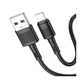 Кабель USB Hoco X83 USB - Lightning PVC материал, ток до 2.4A 1.0м/3.28ft для зарядки и передачи данных USB на Apple Black - изображение 1