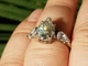Серебряное кольцо с желтым муассанитом (9789508) - изображение 7