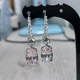 Серебряные серьги с цирконом (257003) - изображение 3