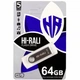 USB флешка 64Гб черный металл для хранения и переноса данных Hi-Rali Shuttle - изображение 2
