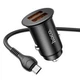 Авто зарядний пристрій Hoco NZ1 36Вт 2 USB Micro алюмінієвий сплав сірий - зображення 6