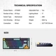 Ігрова клавіатура Fantech ATOM96 MK890V2 MIZU Red Switch USB RGB компактна 96 клавіш синя ABS пластик - зображення 8