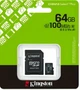 Карта памяти Kingston Canvas Select Plus microSDXC 64GB UHS-I A1 черный с адаптером - изображение 6