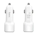 Авто зарядний пристрій Hoco Z23 2USB 2 4A 12-24V Lightning білий з кабелем 1м - зображення 8
