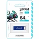 USB флешка 64 Гб Wibrand Chameleon синий металл для хранения данных - изображение 2