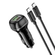 Авто зарядний пристрій Hoco Z58A 48Вт 12-24V 2USB Type-C Lightning чорний - зображення 3