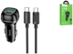 Авто зарядний пристрій Hoco Z58A 48Вт 12-24V 2USB Type-C Lightning чорний - зображення 8