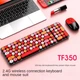 Беспроводной комплект клавиатура и мышь TWolf TF350 Colorful 105 клавиш USB адаптер 2.4GHz черный красный ABS пластик - изображение 7