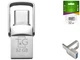 Флешка USB OTG Type C 32GB металева для зберігання даних модель T&G 2&1 колір сталевий - зображення 5