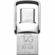 Флешка USB OTG Type C 32GB металева для зберігання даних модель T&G 2&1 колір сталевий - зображення 1