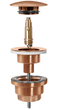 Донный клапан для умывальника Rea Click-Clack универсальный brushed copper REA-A5632 - изображение 2
