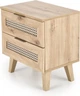 Szafka nocna Halmar BORNEO SN-1 z dwoma szufladami 34 x 50 x 52 cm Dąb artisan(5905248127333) - obraz 3