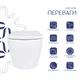 Унитаз подвесной Qtap Robin ML Ultra Quiet 490×365×325 мм, с сиденьем Soft-close MagLock, White QTROBML26W49621 - изображение 3