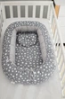 Кокон-гнездышко Baby Veres "Smiling Animals white-grey" - изображение 1