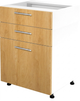 Szafka dolna z szufladami Halmar VENTO D3S mechanizm Hettich front 60x82x52 cm Dąb miodowy/Biały (5905248120198) - obraz 1