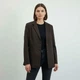Женский классический пиджак с разрезом сзади прямого силуэта NORA KVITTIN MKNK3046 - 50, Шоколад - изображение 1