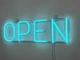 Неоновая вывеска Open 500x150 Голубой - изображение 4