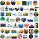 Глянцеві водостійкі стікери для будь-якої поверхні Sticker Boom набір із 100 штук AA37 - изображение 3