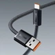 Кабель Baseus Dynamic Series Fast Charging USB-A to Type-C 100W 2m Slate gray (CALD000716) - изображение 10
