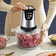 Стаціонарний блендер Domotec MS-7009B 2 л, 250 Вт, подрібнювач із 4 лезами, 2 швидкості, пластикова чаша, сріблястий, кухонний мережевий блендер для смузі та соусів - зображення 3