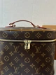 Косметичка в стиле Louis Vuitton канва 24х19х14 коричневая 45566 - изображение 3