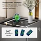 Смарт-тумба YJXF01 (50х40х47см) з екошкіри з LED-підсвіткою, USB, датчик руху, бездротова зарядка, Bluetooth-аудіо, Сіра - зображення 4