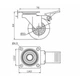 Меблевий ролик Sigma силіконовий прозорий d=50мм з майданчиком з гальмом (RL0231) - изображение 2