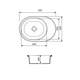 Кухонна мийка Adamant Ovale 610x420x180 графіт 648223 - зображення 4