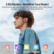 Багатофункціональні навушникик з сенсорни екраном QXUFV, Bluetooth 5.4, активне шумозаглушення, водозвхист ІРХ7, 5 режимів звучання, до 55 годин роботи, швидка зарядка - зображення 4