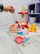 Игровой детский набор для уборки игра уборщица игрушечный пылесос с тележкой со звуком и светом для детей - изображение 2