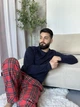 Чоловічий піжамний комплект у клітинку Navera (штани+лонгслів) COSY S Червоний (cosy5132971) - зображення 5