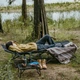 Раскладушка Naturehike с матрасом туристическая раскладушка до 150 кг карповая раскладушка рыбацкая 190 см для кемпинга и рыбалки Черный - изображение 10