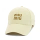 Женская кепка c трендовым патчем "miu miu" светло-бежевый - изображение 1