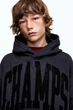 Підліткове тепле худі на флісі для хлопчика H&M 146/152 см Графітовий 1173015 (4821000362266) - зображення 3