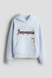 Дитяче тепле худі на флісі для дівчинки H&M 146/152 см Блакитний 1300391 (4821000362303) - зображення 1
