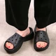 Жіночі шльопанці Чорні Crocs Bae Slide Platform Black (38-39, чорний) - зображення 9