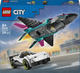 Zestaw klocków LEGO CITY Odrzutowiec kontra samochód 259 elementów (60489) - obraz 1