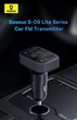 FM-трансмітер Baseus S-09 Lite Series Car FM Transmitter Cluster Black (C10762300113-00) - изображение 4